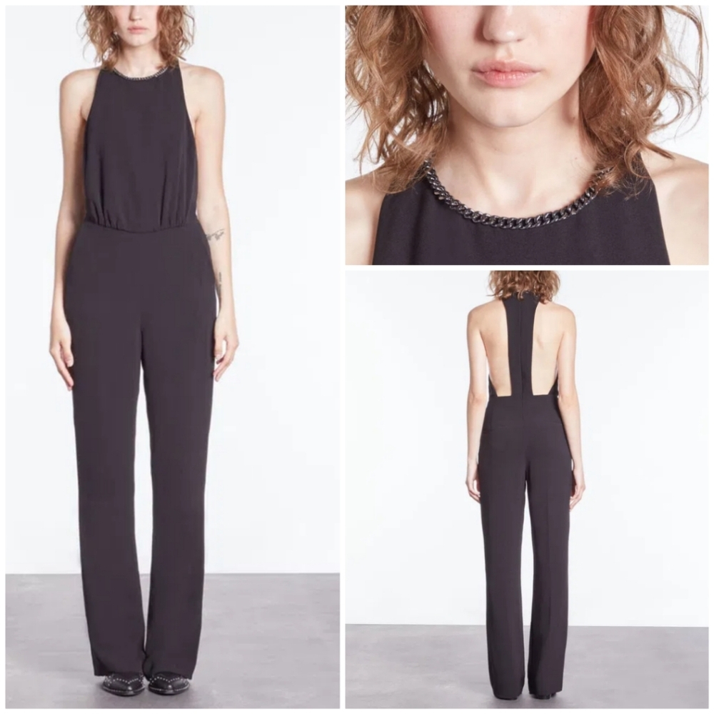 The Kooples Black Crepe Jumpsuit/Black
